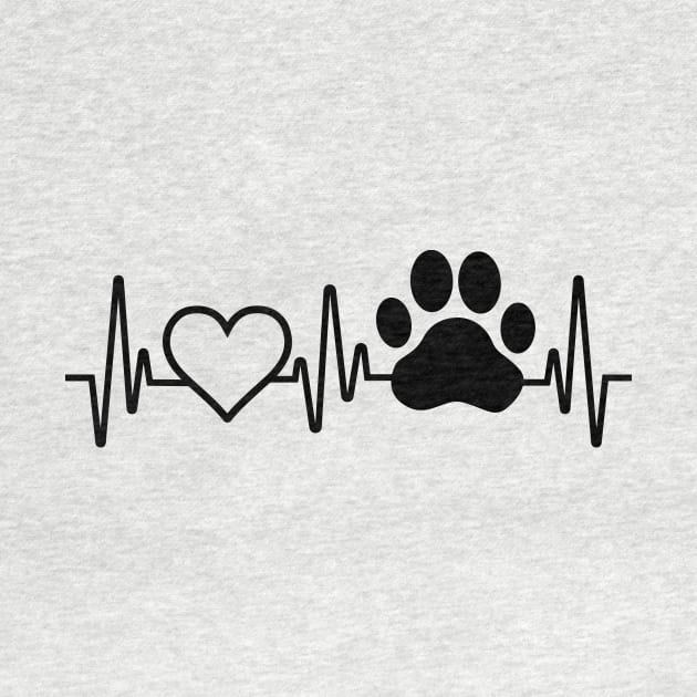 Paw Tshirt Ladies Heartbeat by avshirtnation